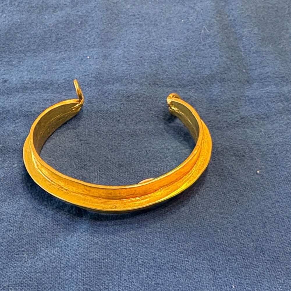 24 carat gold plated Gold Artisan Cuff Bracelet